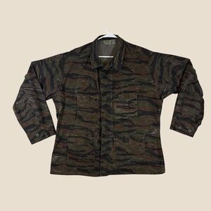 Propper International Tiger Stripe Camo Combat Coat Jacket XL Regular 90s Vtg